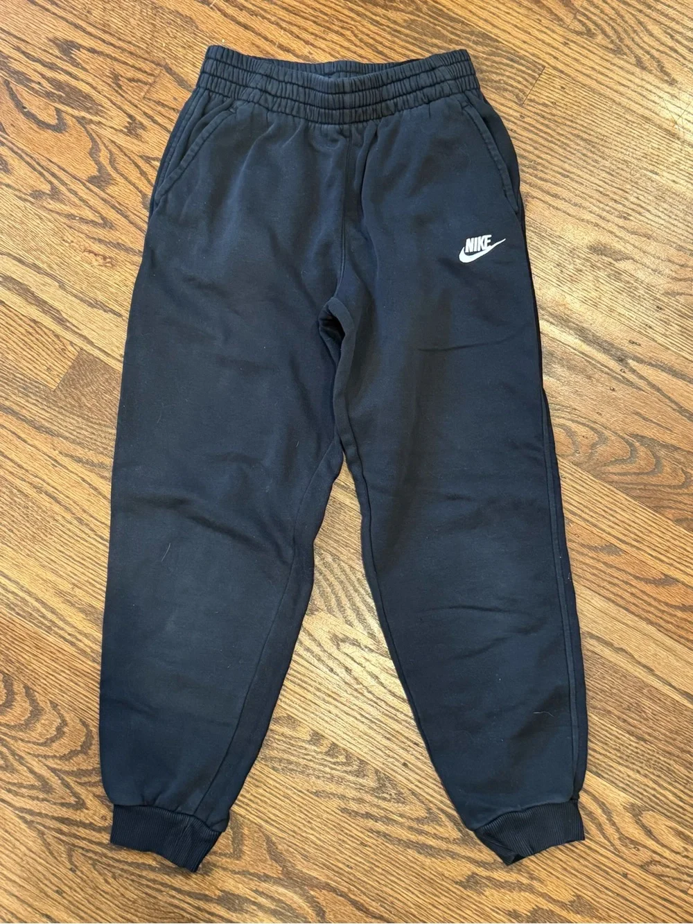 Nike Black Kids Jogger Pants with White Logo